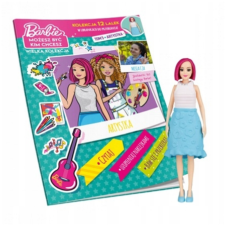 LALKA BARBIE DVF50 GJL65 + KOLEKCJA BARBIE 1-12