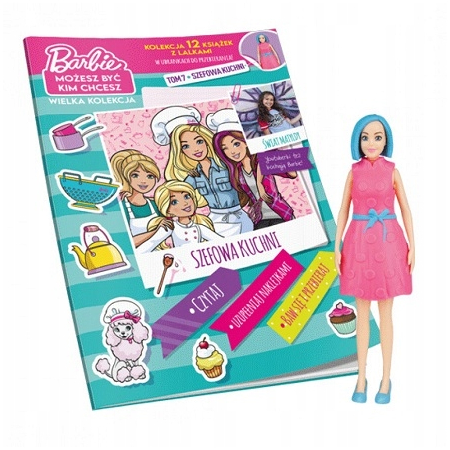 LALKA BARBIE DVF50 GJL65 + KOLEKCJA BARBIE 1-12