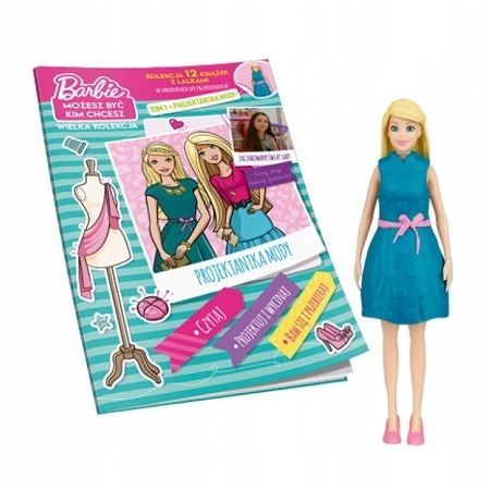LALKA BARBIE DVF50 GJL65 + KOLEKCJA BARBIE 1-12