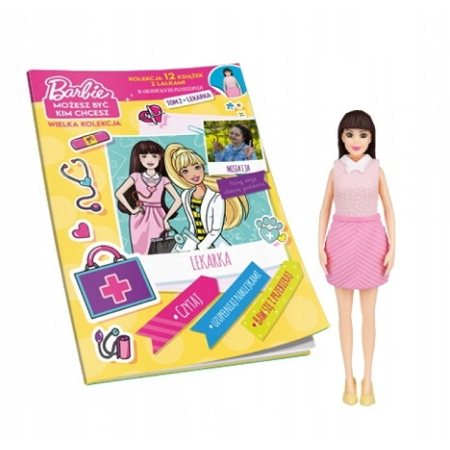 LALKA BARBIE DVF50 GJL65 + KOLEKCJA BARBIE 1-12