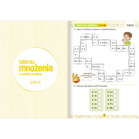 MATEMATYKA KARTY PRACY KL. 1-3 TABLICZKA MNOŻENIA