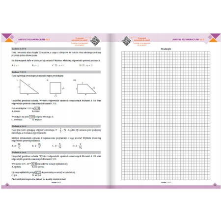 EGZAMIN ÓSMOKLASISTY 2024 MATEMATYKA ARKUSZE