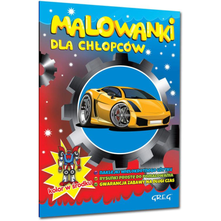 Malowanki dla chłopców + super naklejki Greg