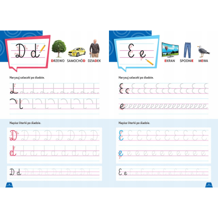 3w1 Ortografia + Gramatyka + Kaligrafia Karty pracy w domu i szkole GREG
